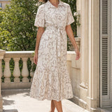 Robe chemise broderie anglaise Cassandre