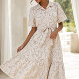 Robe chemise broderie anglaise Cassandre