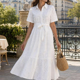 Robe chemise broderie anglaise Cassandre