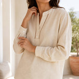 Chemise coton col tunisien Capucine
