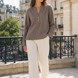 Chemise coton col tunisien Capucine