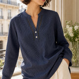 Chemise coton col tunisien Capucine