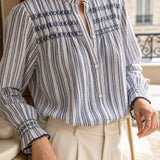 Chemise coton smockee Ondine