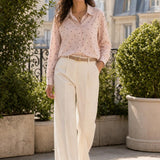 Chemise coton imprimé cœur Ombeline