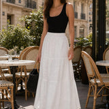 Jupe broderie anglaise strass Nina
