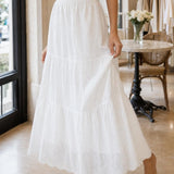 Jupe broderie anglaise strass Nina