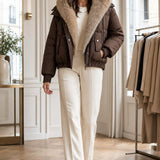 Doudoune courte fausse fourrure Clothilde