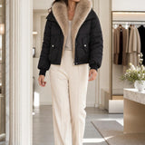 Doudoune courte fausse fourrure Clothilde