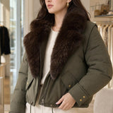 Doudoune imperméable fausse fourrure Bertille