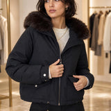 Doudoune imperméable fausse fourrure Bertille