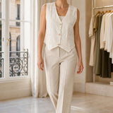 Gilet sans manches brodé Florine