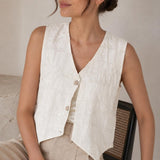 Gilet sans manches brodé Florine