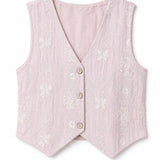 Gilet sans manches brodé Florine
