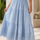 Jupe longue broderie anglaise Louison