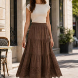 Jupe longue broderie anglaise Louison