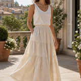 Jupe longue broderie anglaise Marguerite