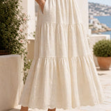 Jupe longue broderie anglaise Marguerite