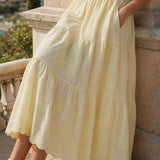 Jupe longue broderie anglaise Marguerite