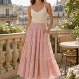 Jupe longue broderie anglaise Marguerite