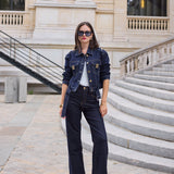 Veste en denim ceinturée Alba
