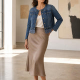 Veste denim dentelle Mathilde