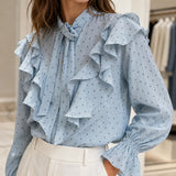 Chemise cœurs volantée Perrine