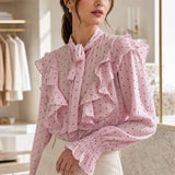 Chemise cœurs volantée Perrine