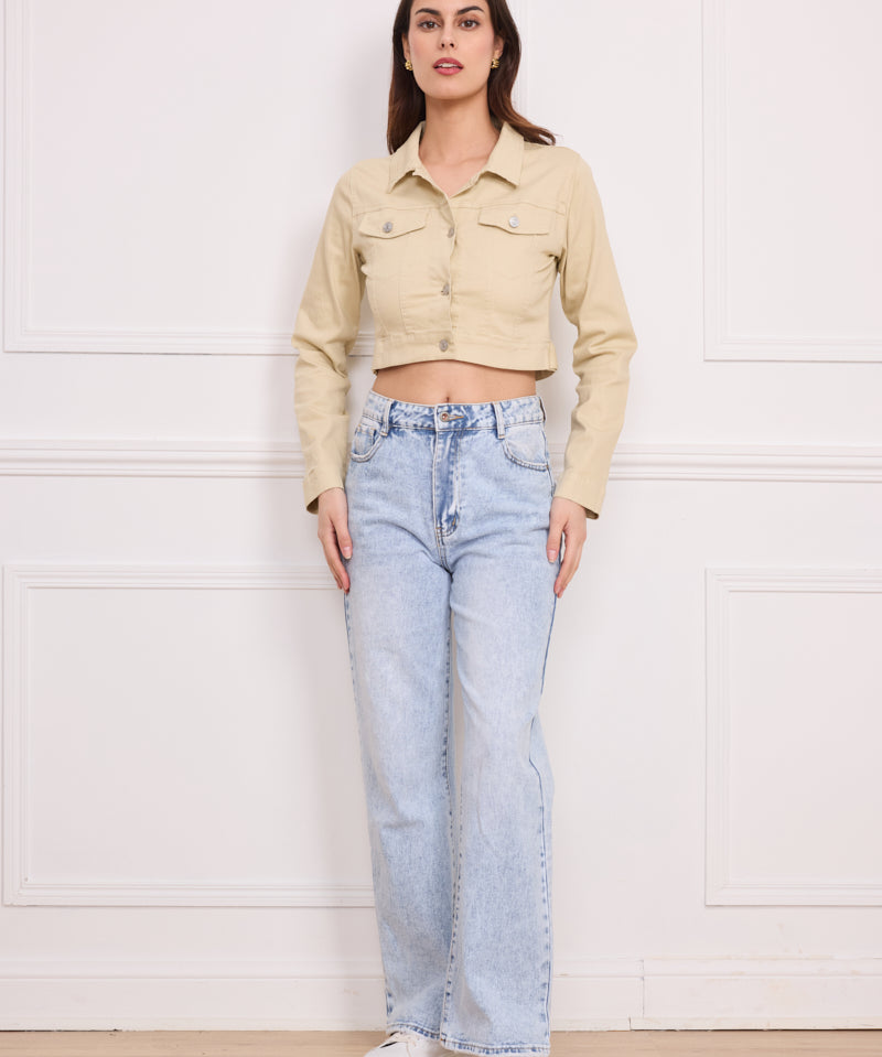 Veste courte en coton K3366