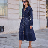 Robe chemise en denim Léane