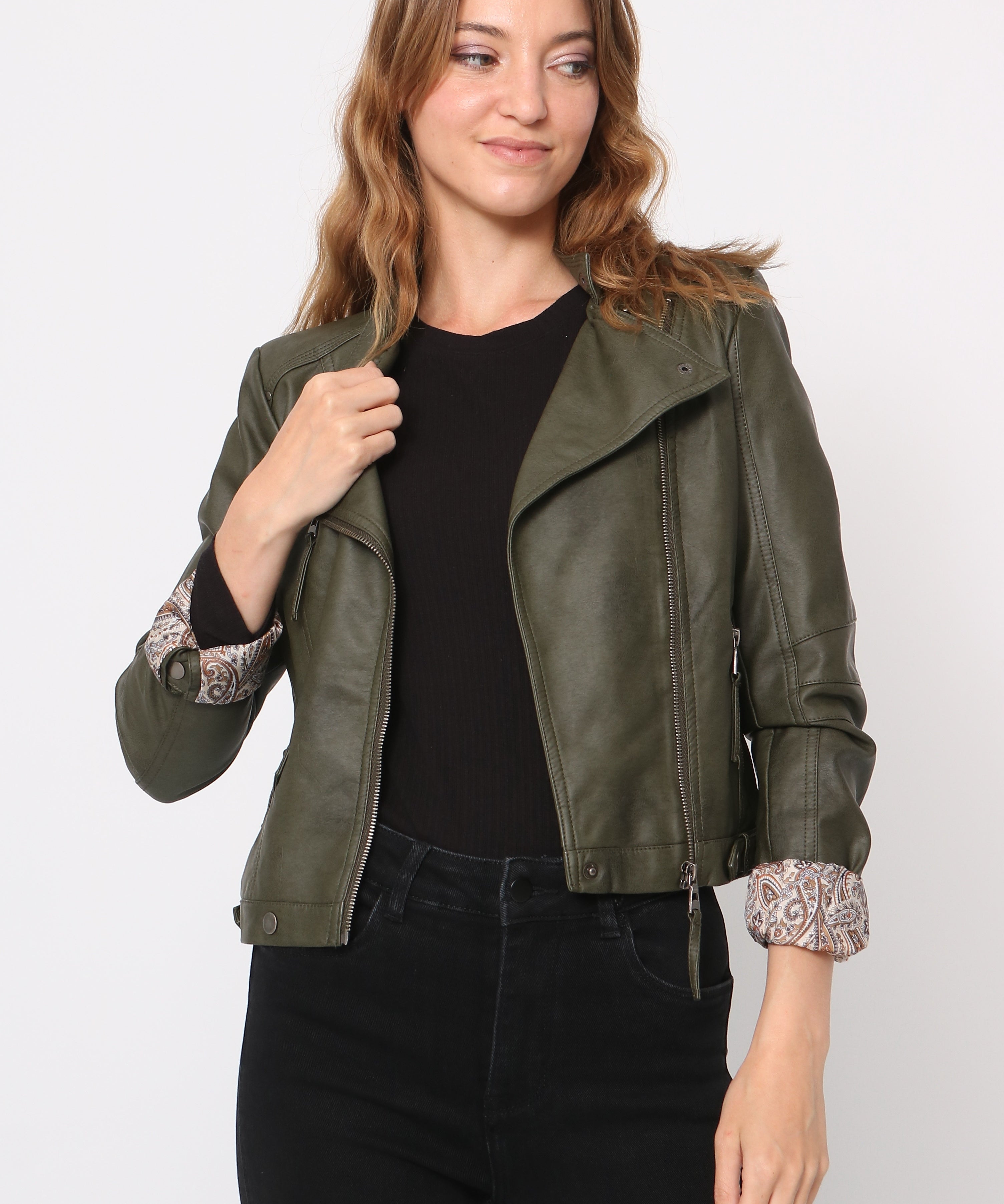 Perfecto avec doublure imprimé cachemire S0508