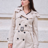 Trench déperlant ceinturé Clara