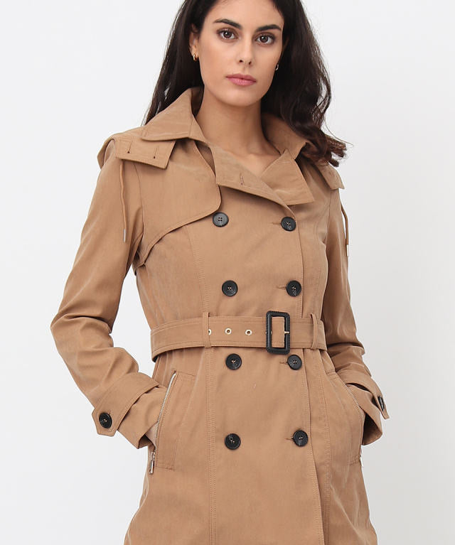 Trench déperlant ceinturé Clara