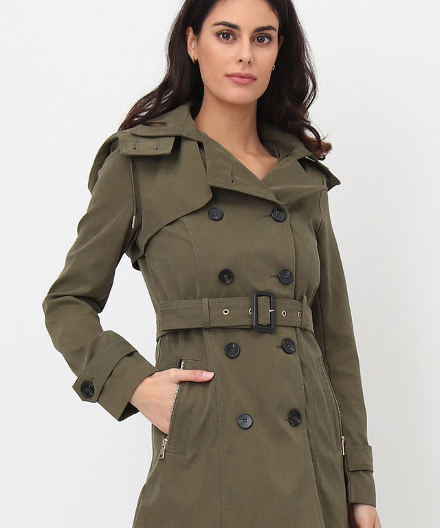 Trench déperlant ceinturé Clara