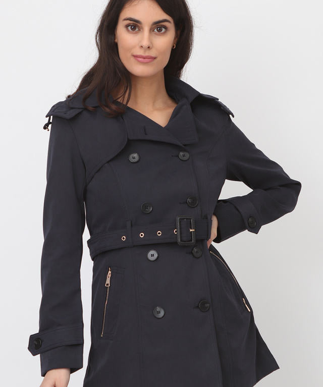 Trench déperlant ceinturé Clara