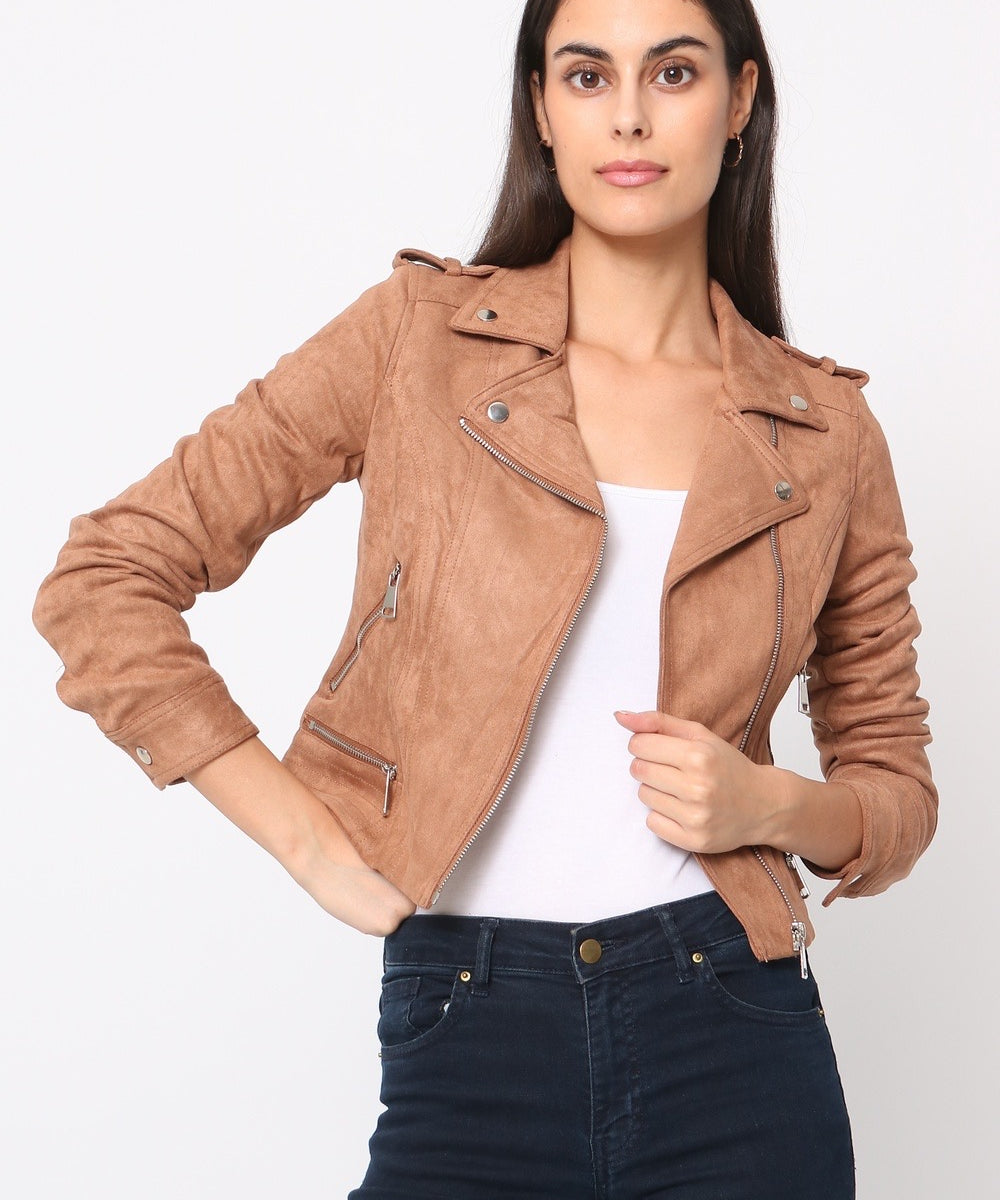 Blouson perfecto en suédine S2767