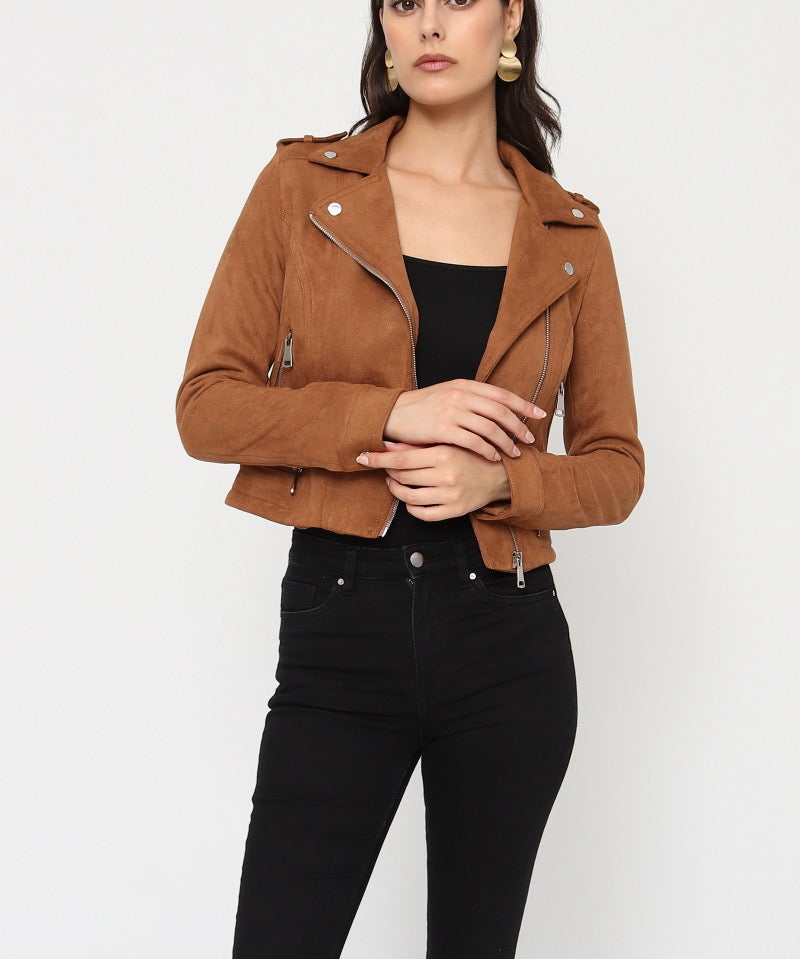 Blouson perfecto en suédine S2767