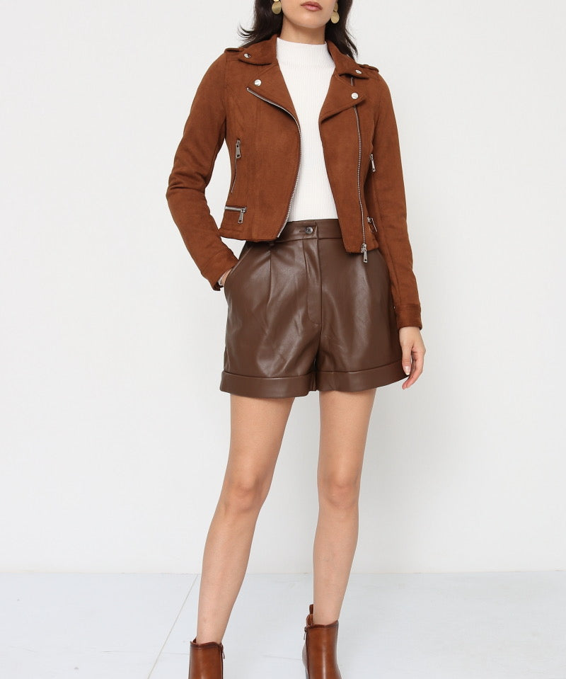 Blouson perfecto en suédine S2767