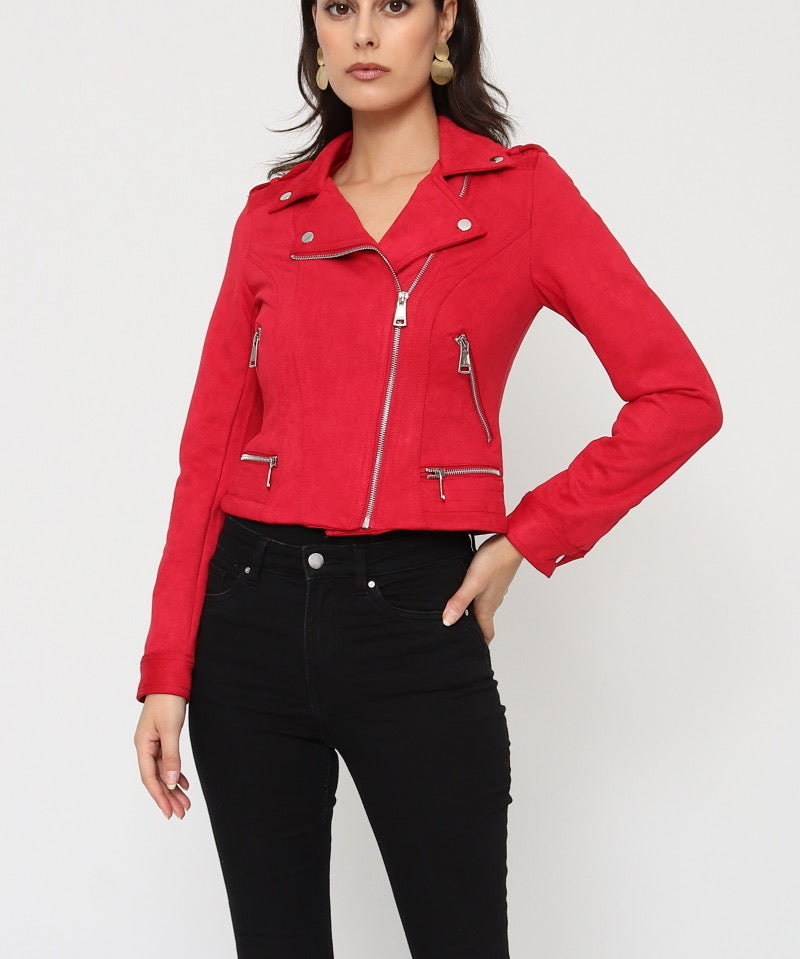 Blouson perfecto en suédine S2767