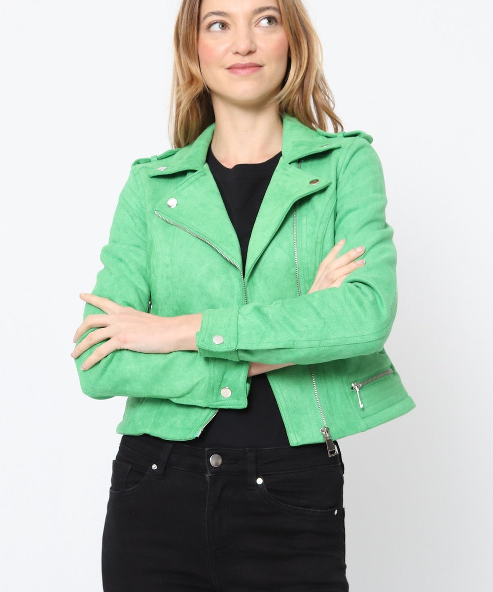 Blouson perfecto en suédine S2767