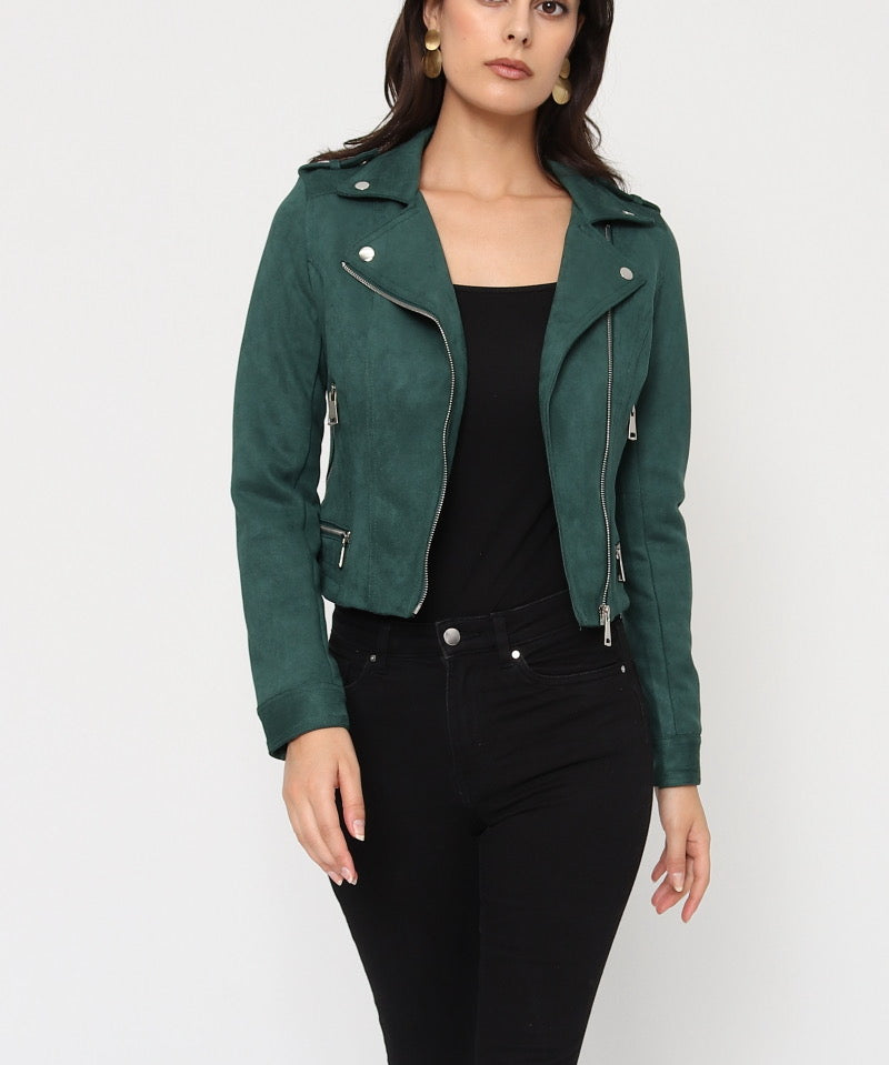 Blouson perfecto en suédine S2767