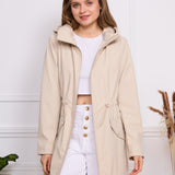 Veste imperméable effet gomme à cordon S3802