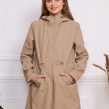 Veste imperméable effet gomme à cordon S3802