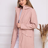 Veste imperméable effet gomme à cordon S3802