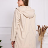 Veste imperméable effet gomme à capuche S3805