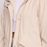 Veste imperméable effet gomme à capuche S3805