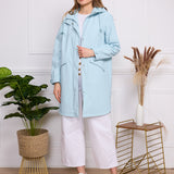 Veste imperméable effet gomme à capuche S3805