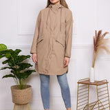 Veste imperméable effet gomme à capuche S3805