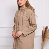 Veste imperméable effet gomme à capuche S3805