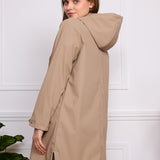 Veste imperméable effet gomme à capuche S3805