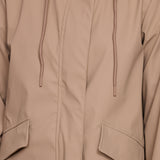 Veste imperméable effet gomme à capuche S3805